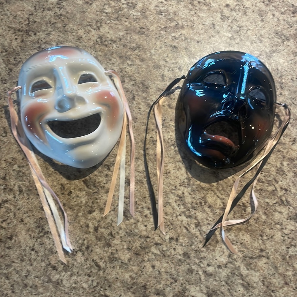 1980’s VINTAGE MASKS BY CLAY ART, ABOUT FACE MASKS, SAN FRANCISCO